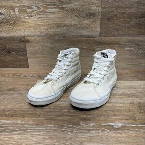Vans White Canvas Mid Top Sneakers Women's 6.5/Men's 5